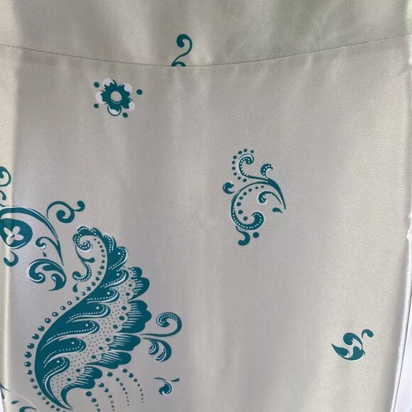 REFORMATION Frankie Silk Dress - Sage Border in size 6 - Picture 5 of 7